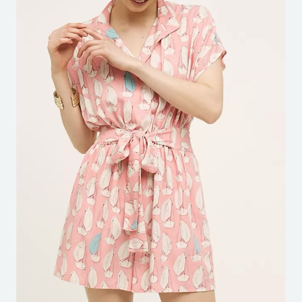 Anthropologie Maeve Tourista Romper Size 4
